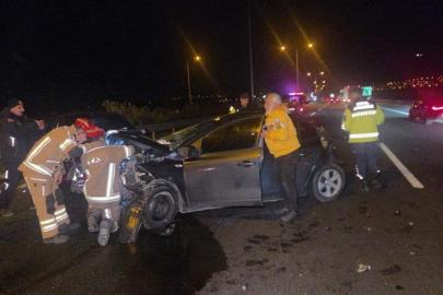 Bursa'da otobanda yaşanan feci kazada 1 kişi yaralandı