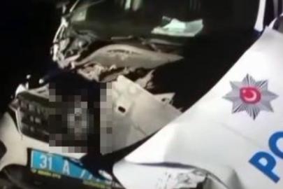 Hatay'da alkollü sürücü polis aracına çarptı: 2 yaralı