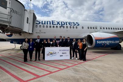 Milas-Bodrum Havalimanı sezonun ilk dış hat uçuşunu karşıladı